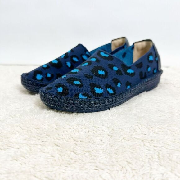 Cole Haan Stitchlite Cheetah Print Espadrilles Slip On Shoes Blue Size 8.5 B - Picture 1 of 8